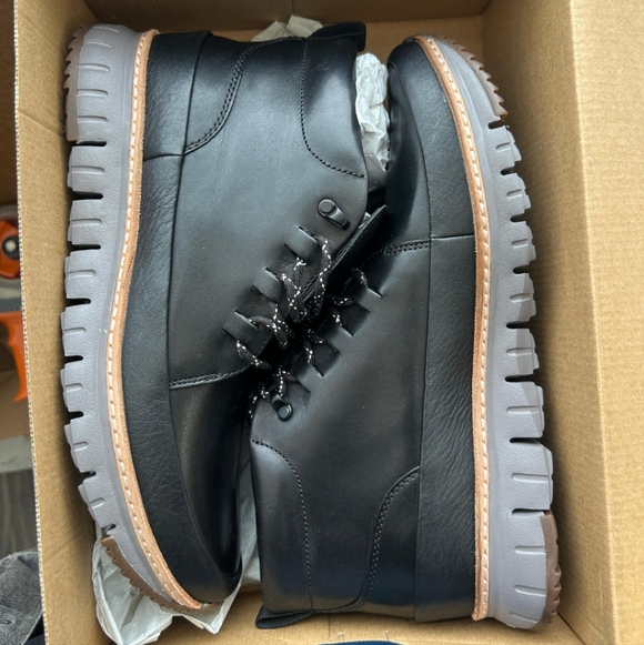 Cole Hann Chukka Boots Mens 10 Black Grand Sport ZeroGrand Rugged  C31412 - Picture 3 of 4